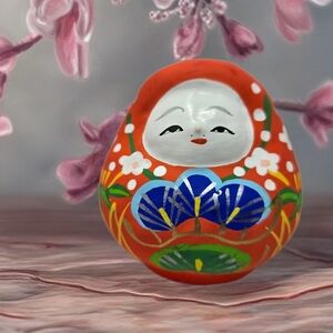 Kaga Hachiman Okiagari Handmade & Painted Figurine Lightweight Colorful Asian